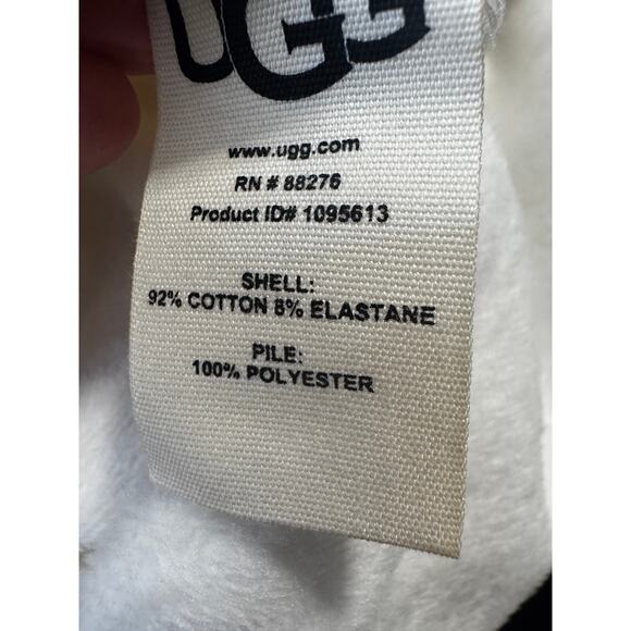 UGG Duffield II Robe White L NWT $98 Cozy Plush Cotton Fleece Lined Wrap (Large) - Picture 7 of 9